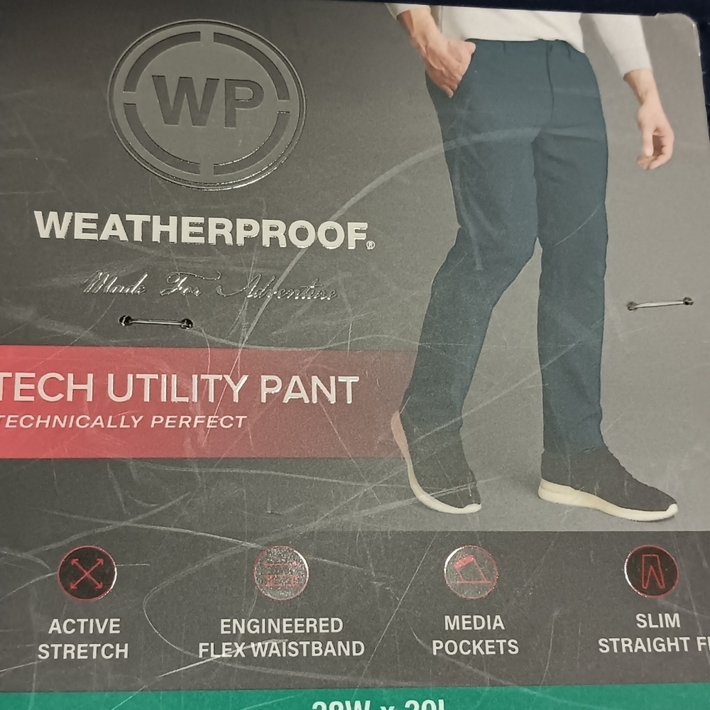 WP Weatherproof, Active Stretch, Media Packets, Slim Straight Fit Zise W38 X 30L